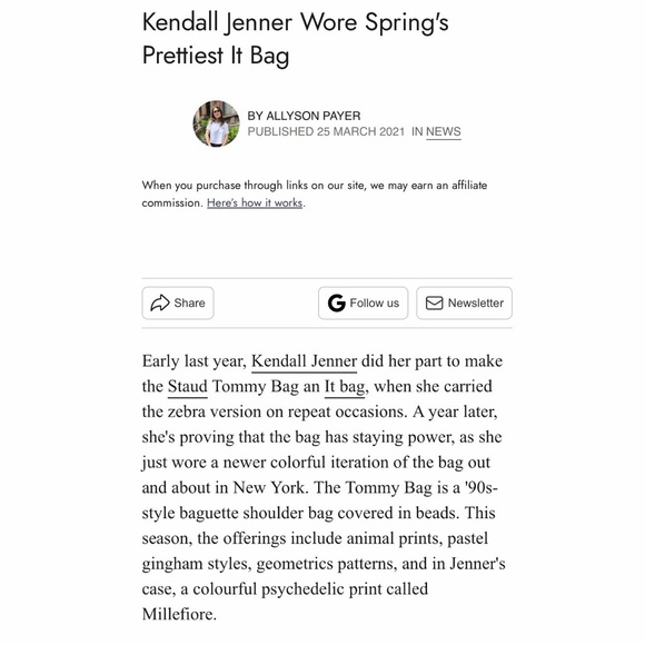 STAUD Beaded Tommy Bag in Geometric Pattern - Picture 14 of 14